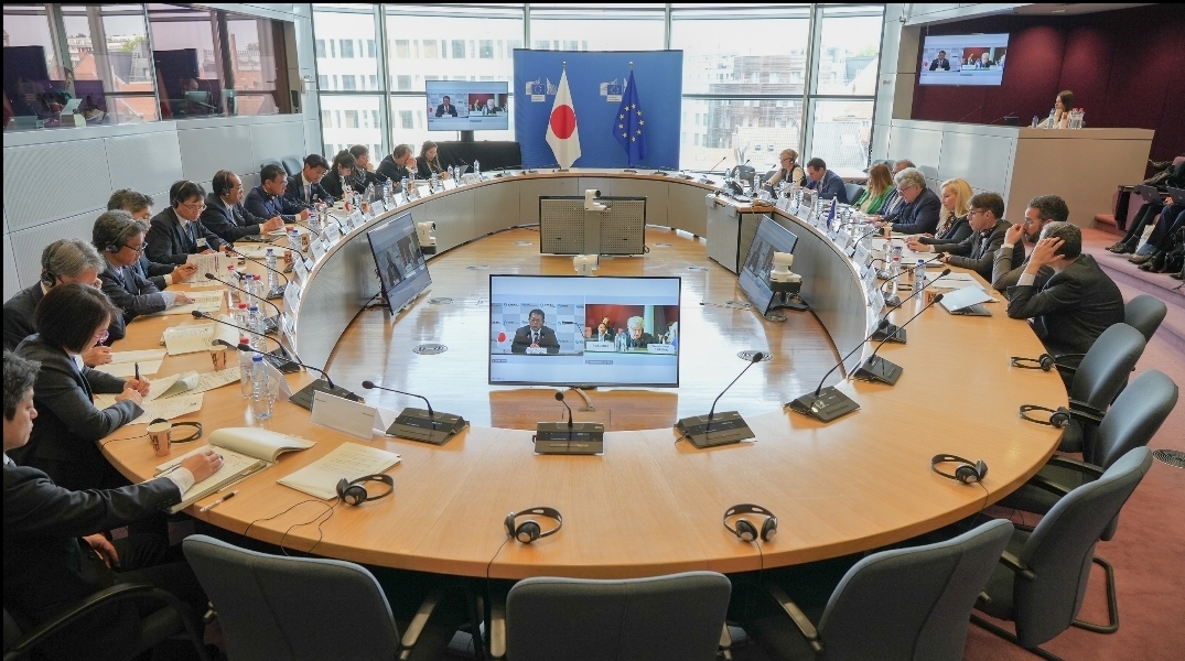 The meeting photo of the Second Meeting of the Japan-EU Digital Partnership Council.